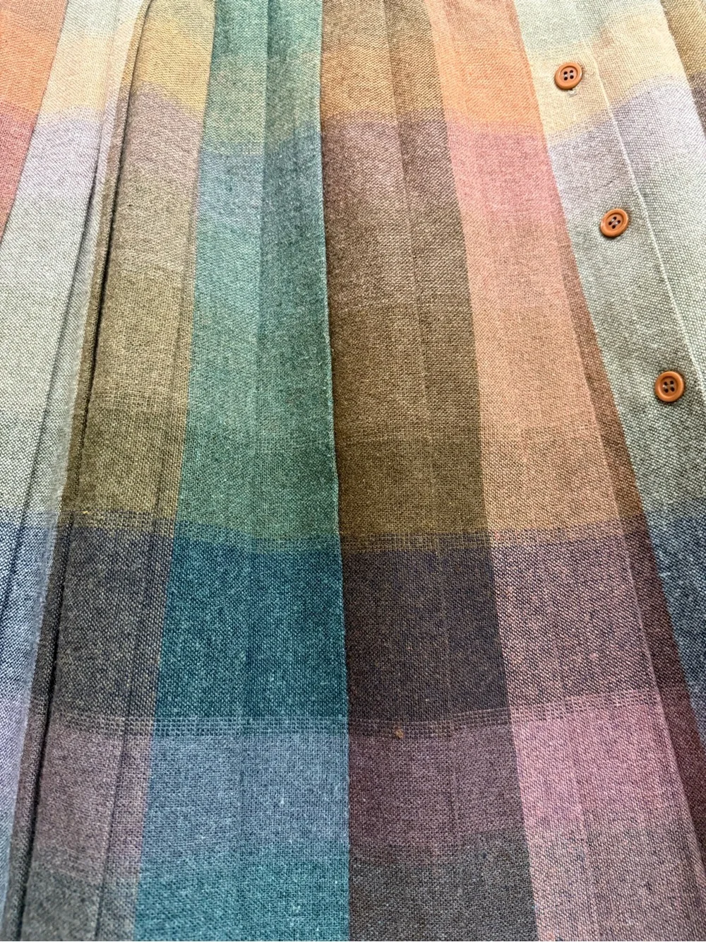 Multicolor Plaid Midi Skirt - Women - Picture 3 of 6